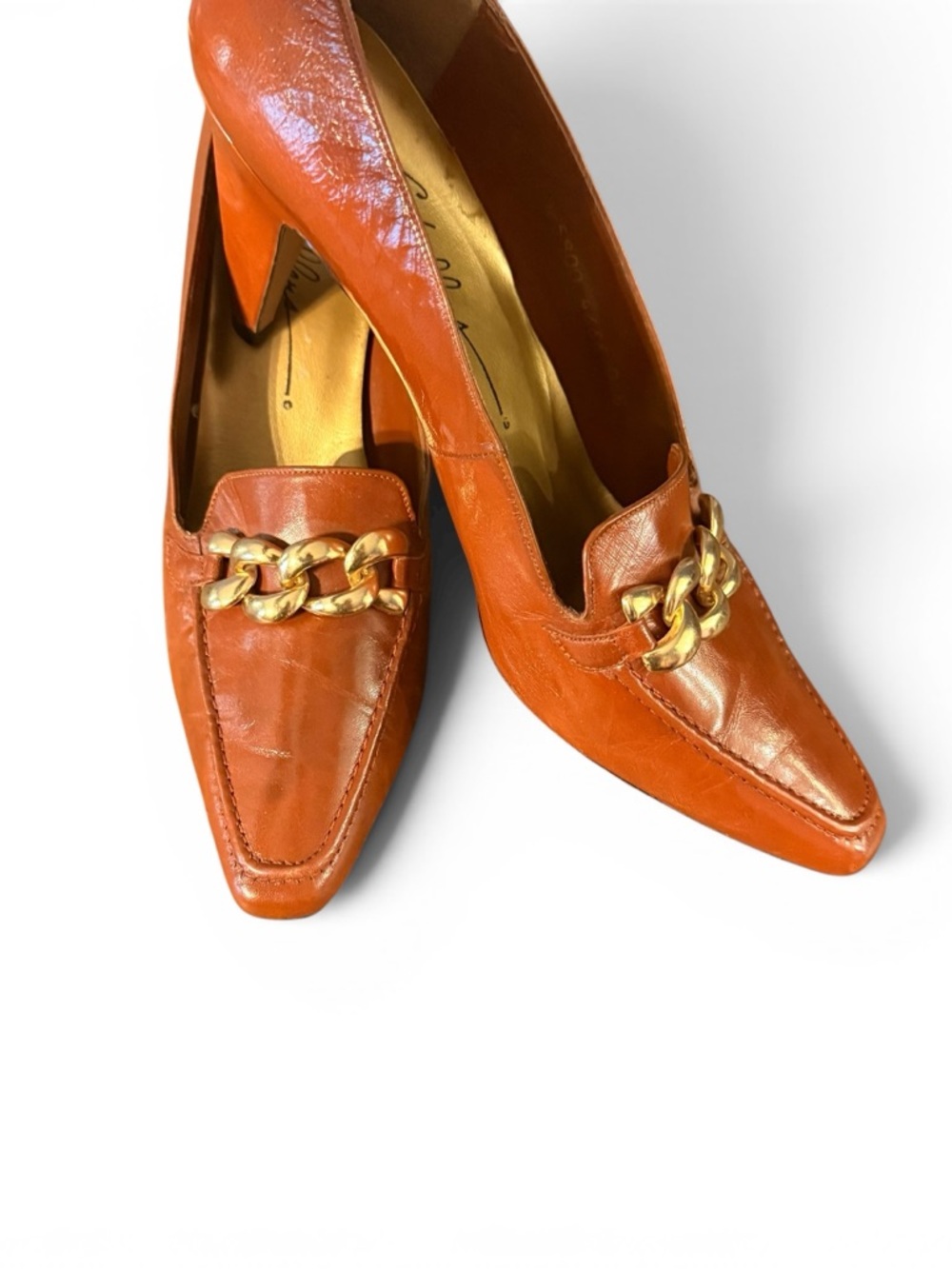 Vintage Heels 1960’s Authentic Chandler’s Vintage Leather Loafer Heel Size 8
